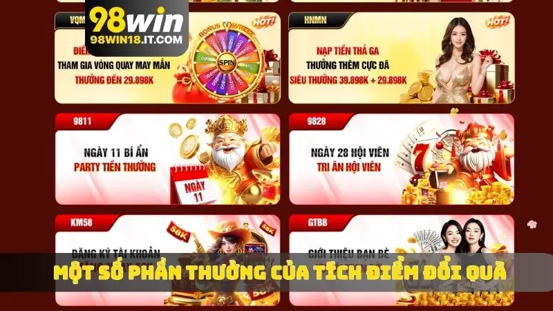Một số phần thưởng hấp dẫn của tích điểm đổi quà