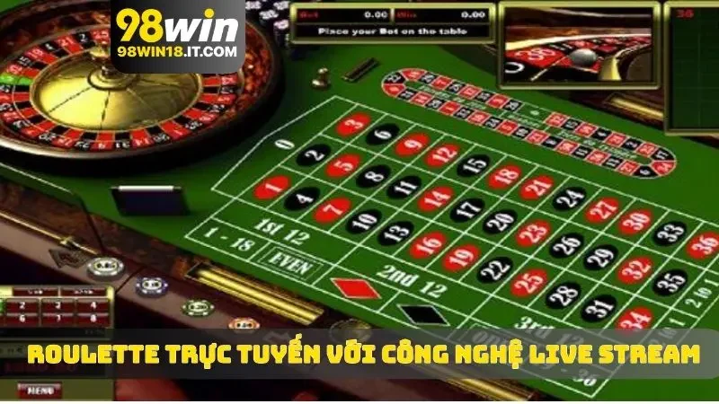 Roulette trực tuyến với công nghệ live stream đỉnh cao