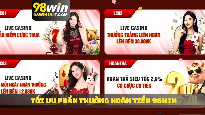 Tối ưu phần thưởng hoàn tiền 98WIN